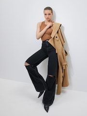 Washed Black Loose Wide Leg Jeans - Image 2 of 7