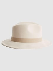 Reiss Ivory Ashbourne Wool Fedora Hat - Image 1 of 5