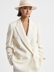 Reiss Ivory Ashbourne Wool Fedora Hat - Image 2 of 5