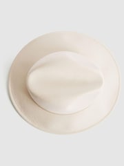 Reiss Ivory Ashbourne Wool Fedora Hat - Image 3 of 5