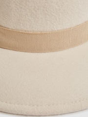 Reiss Ivory Ashbourne Wool Fedora Hat - Image 5 of 5