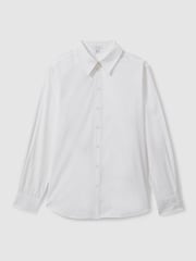 Reiss White Jenny Cotton Poplin Shirt - Image 2 of 5