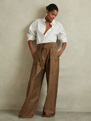 Reiss White Jenny Cotton Poplin Shirt - Image 3 of 5