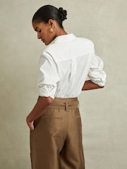 Reiss White Jenny Cotton Poplin Shirt - Image 5 of 5