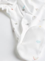 White Bright Animal 4 Pack Baby Printed Long Sleeve Sleepsuits (0-2yrs) - Image 12 of 13