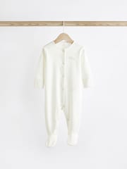Delicate White Animal 7 Pack Baby Printed Long Sleeve Sleepsuits (0-2yrs) - Image 10 of 13