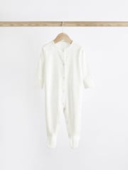 Delicate White Animal 7 Pack Baby Printed Long Sleeve Sleepsuits (0-2yrs) - Image 12 of 13