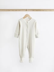 Delicate White Animal 7 Pack Baby Printed Long Sleeve Sleepsuits (0-2yrs) - Image 7 of 13