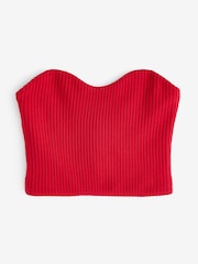 Red Bandeau Knit Top - Image 6 of 6