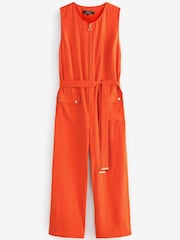 Rot - Jumpsuit mit Frontreißverschluss - Bild 1 von 1