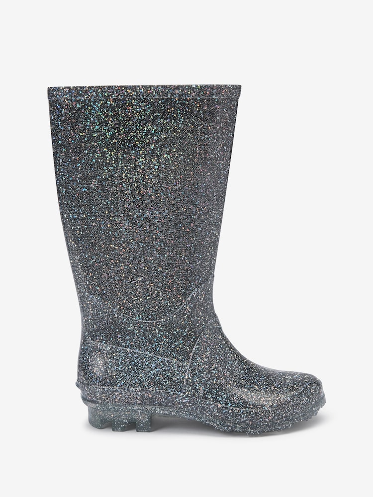 Silver Glitter Wellies - Image 1 of 4