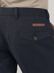 Blue Slim Fit Trimmed Donegal Formal Trousers - Image 6 of 8