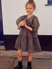 Animal Print Organza Wrap Dress (3-16yrs) - Image 1 of 6