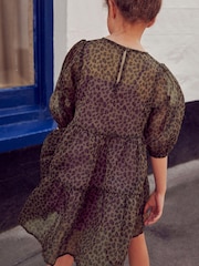 Animal Print Organza Wrap Dress (3-16yrs) - Image 3 of 6