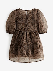 Animal Print Organza Wrap Dress (3-16yrs) - Image 6 of 6