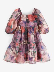 Pink Rose Tiered Organza Dress (3-16yrs) - Image 5 of 7