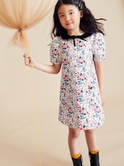Pink Ditsy Jacquard Collar Dress (3mths-16yrs) - Image 1 of 7