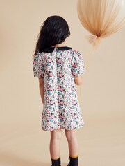 Pink Ditsy Jacquard Collar Dress (3mths-16yrs) - Image 3 of 7