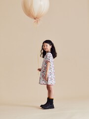 Pink Ditsy Jacquard Collar Dress (3mths-16yrs) - Image 4 of 7