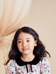 Pink Ditsy Jacquard Collar Dress (3mths-16yrs) - Image 5 of 7