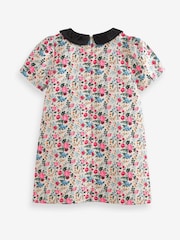 Pink Ditsy Jacquard Collar Dress (3mths-16yrs) - Image 7 of 7