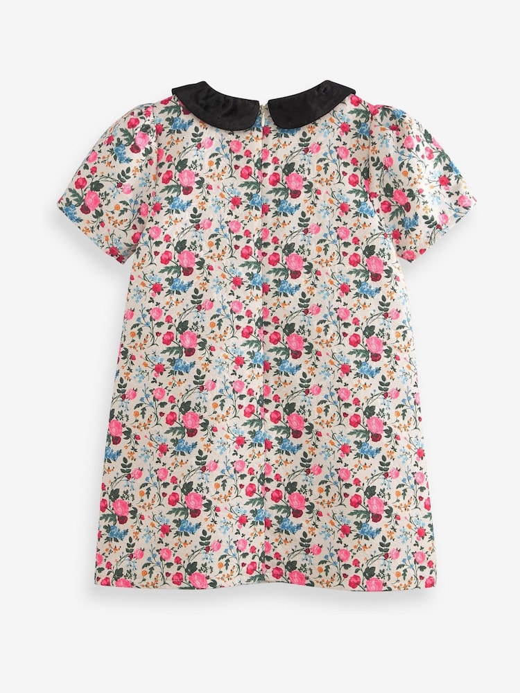 Pink Ditsy Jacquard Collar Dress (3mths-16yrs) - Image 7 of 7 Pink Ditsy Jacquard Collar Dress (3mths-16yrs) - Image 7 of 7
