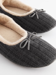 Charcoal Grey Corduroy Ballet Slippers - Image 5 of 7