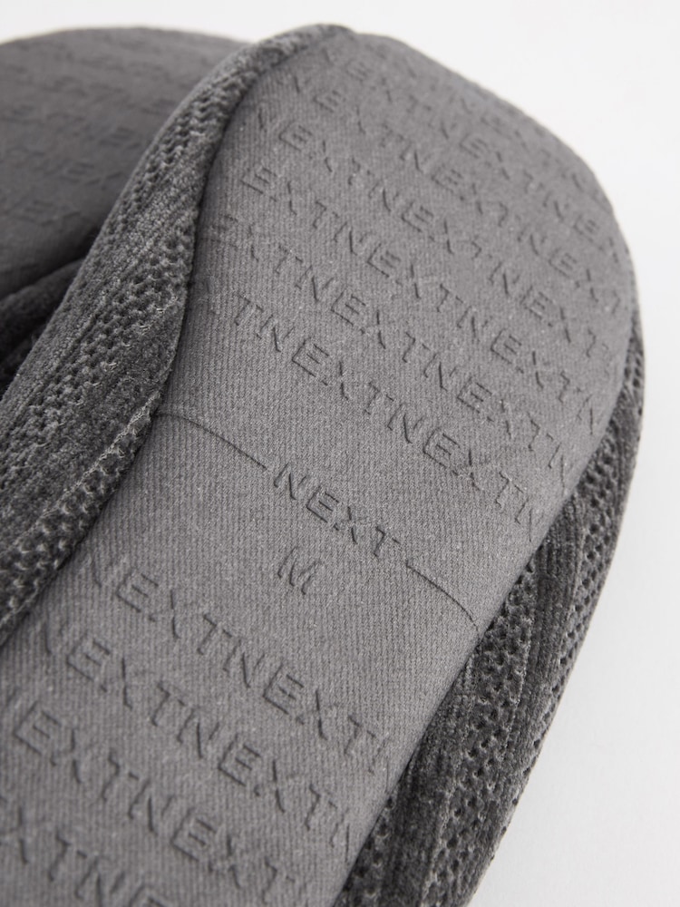 Charcoal Grey Corduroy Ballet Slippers - Image 7 of 7 Charcoal Grey Corduroy Ballet Slippers - Image 7 of 7