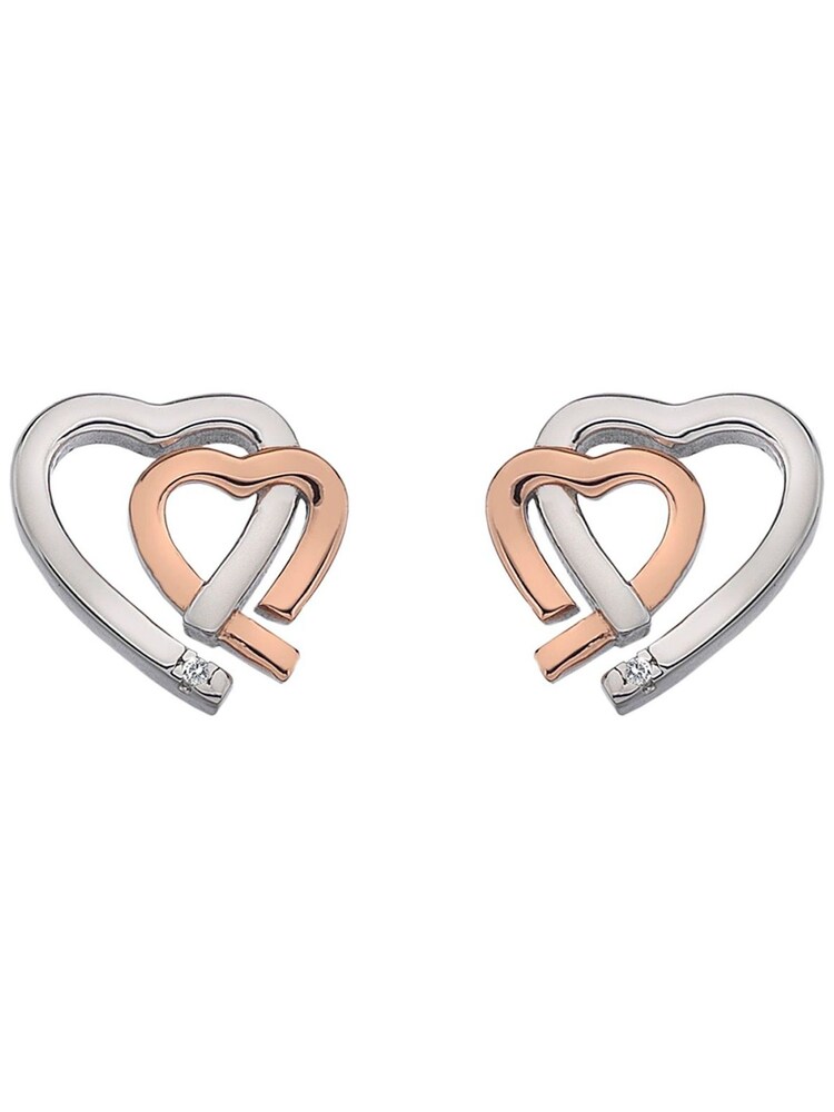 Hot Diamonds Silver Tone Warm Heart Accents Earrings - Image 2 of 3