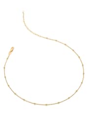 Hot Diamonds Gold Tone Embrace Beaded Cable 32-39cm Chain Necklace - Image 1 of 3