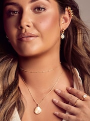 Hot Diamonds Gold Tone Embrace Beaded Cable 32-39cm Chain Necklace - Image 3 of 3