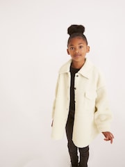 Creme - Hemdjacke aus Teddy-Fleece (3–16 Jahre) - Bild 1 von 7