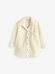 Creme - Hemdjacke aus Teddy-Fleece (3–16 Jahre) - Bild 4 von 7