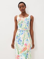 Phase Eight White Floral Serina Midi Dress - Image 3 of 6