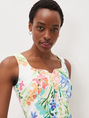 Phase Eight White Floral Serina Midi Dress - Image 4 of 6