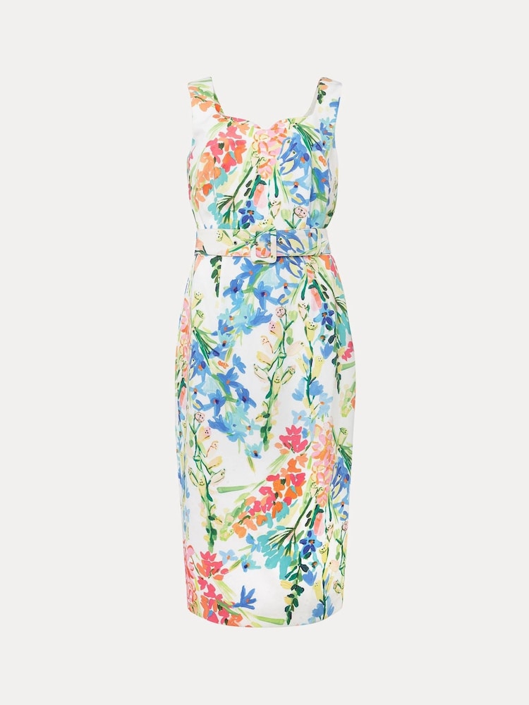 Phase Eight White Floral Serina Midi Dress - Image 6 of 6