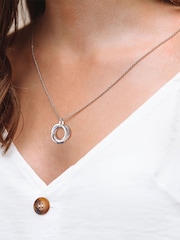Hot Diamonds Silver Tone Calm Pendant Necklace - Image 3 of 3