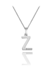 Hot Diamonds Silver Micro Initial Pendant Necklace - Image 1 of 2