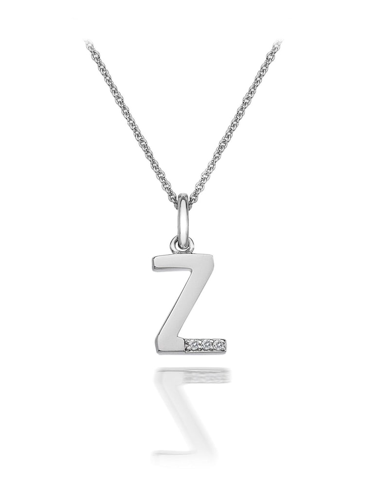Hot Diamonds Silver Micro Initial Pendant Necklace - Image 1 of 2