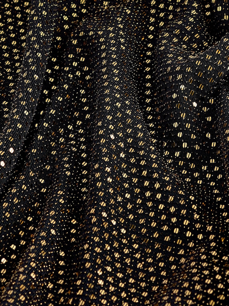 Gold Sequin Midi Dress - Image 6 of 6