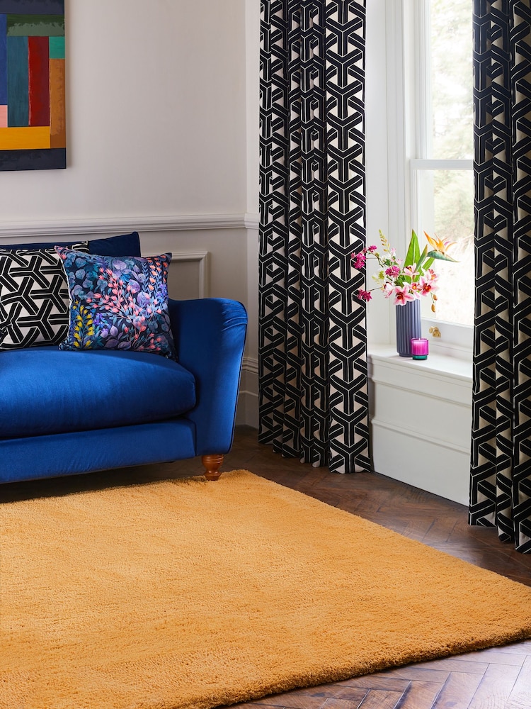 Ochre Yellow Super Softy Rug - Image 1 of 7