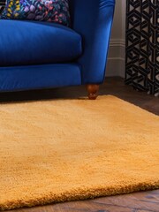Ochre Yellow Super Softy Rug - Image 2 of 7