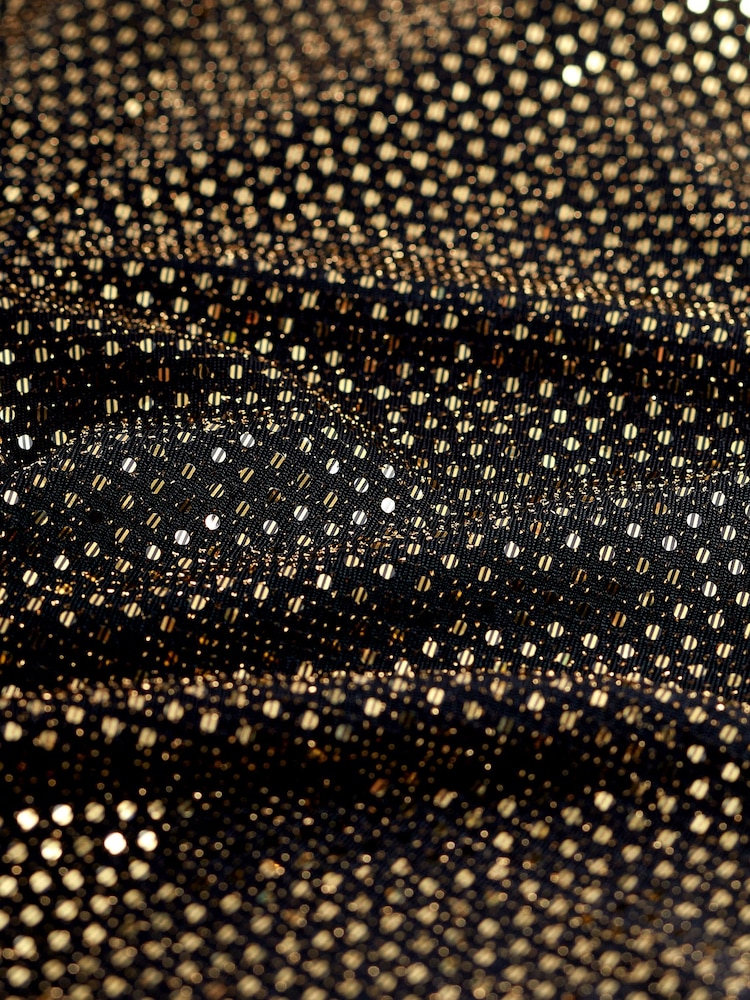 Gold Sequin Wide Leg Trousers - Image 6 of 6