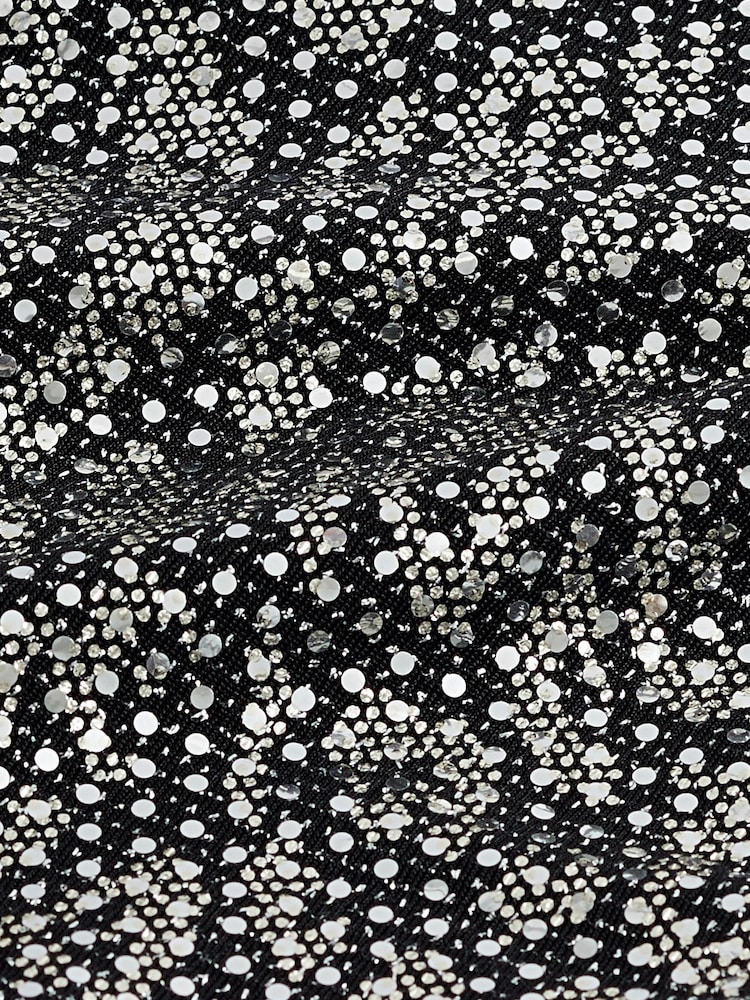 Silver Leopard Flared Sequin Trousers - Image 7 of 7