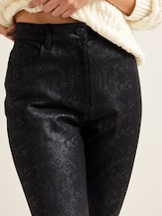 schwarz-beschichtet - Ponte-Hose mit schmalem Bein - Bild 4 von 6