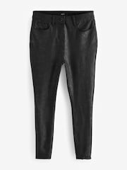 schwarz-beschichtet - Ponte-Hose mit schmalem Bein - Bild 5 von 6