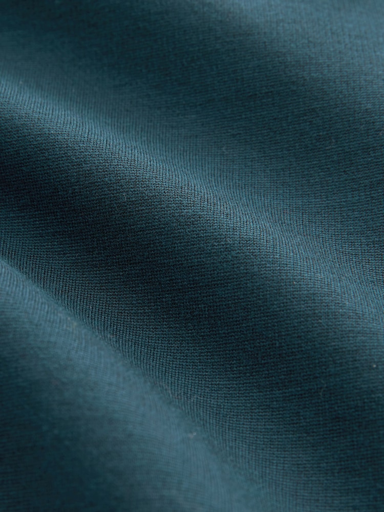 Teal Blue Ponte Button Wide Leg Trousers - Image 7 of 7
