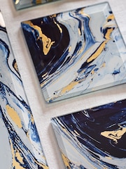 Navy Galaxy Glass Coasters Set of 4 - Image 2 of 3