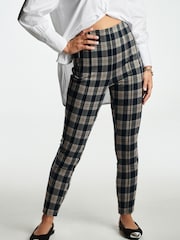 Navy Blue Ponte Zip Detail Leggings - Image 2 of 7