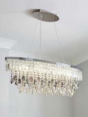 BHS Silver Jennifer Ceiling Chandelier Light - Image 1 of 5